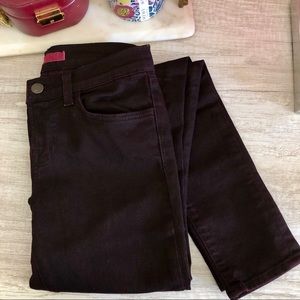 J Brand Deep Plum Skinny Leg Jeans